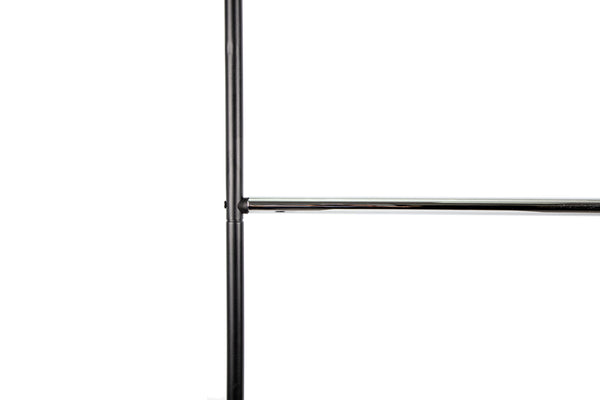Loft97 R3BK 37.5"W 2 Tier Double Bar Garment Rack, Chrome/Black