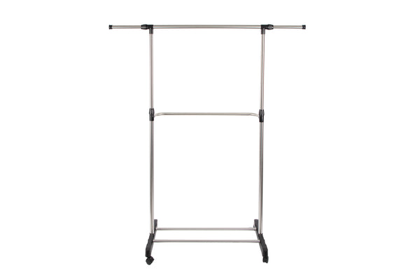 Loft97 R5SS 54"W 2 Tier Adjustable Clothes Garment Rack, Chrome
