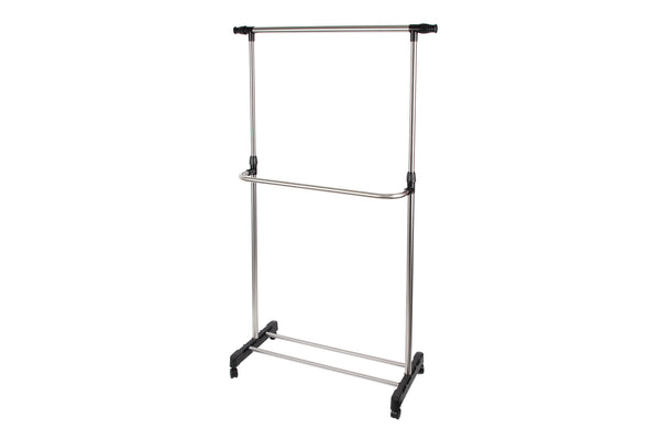 Loft97 R5SS 54"W 2 Tier Adjustable Clothes Garment Rack, Chrome