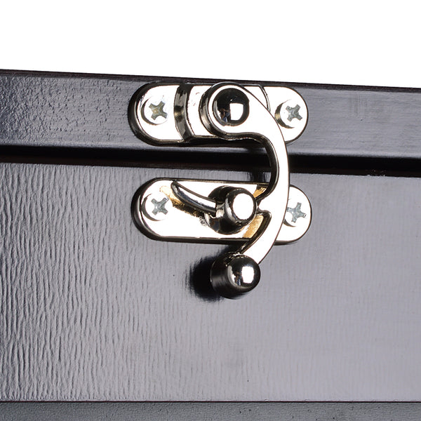 Loft97 SH0002CH201 Collapsible Fold Down Desk Table with Storage Cabinet & Shelves - Wall Mounted Desk Furniture with Chalkboard Wall - Computer Desk With Storage for Small Spaces - Espresso/Chocolate