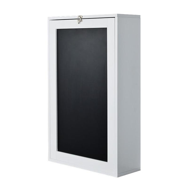 Fold Down Desk Table / Wall Cabinet with Chalkboard, White or Espresso - Loft97 - 15