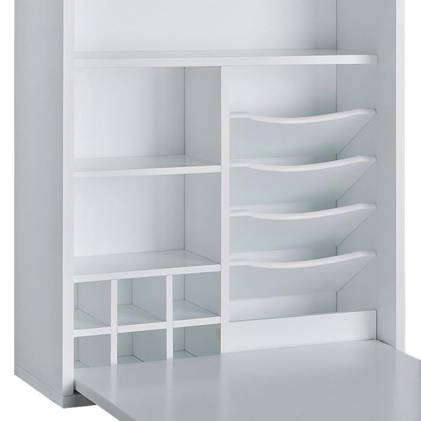Fold Down Desk Table / Wall Cabinet with Chalkboard, White or Espresso - Loft97 - 17