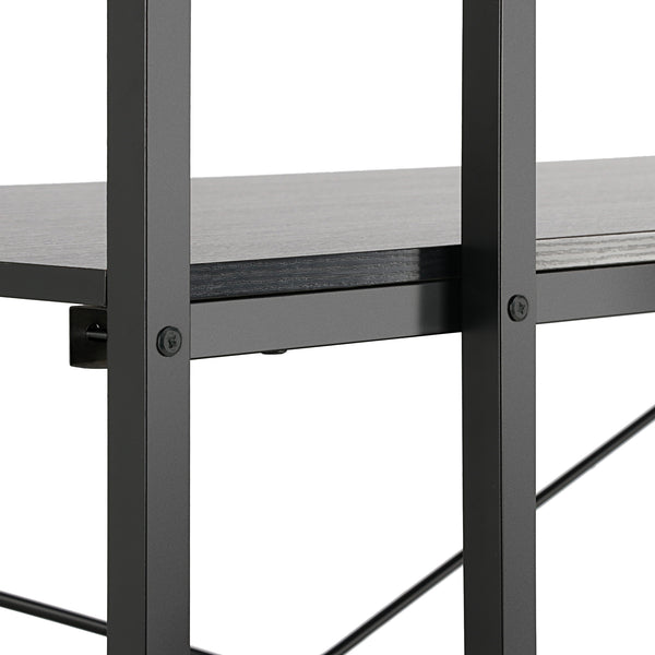 Loft97 SH73/74XX Computer Desk with Shelves - 47-inch Metal Desk with 4-Tier Storage Bookshelves - Functional Desk with Storage, Study Table Desk, Craft Desk, Student Desk, Corner Computer Desk