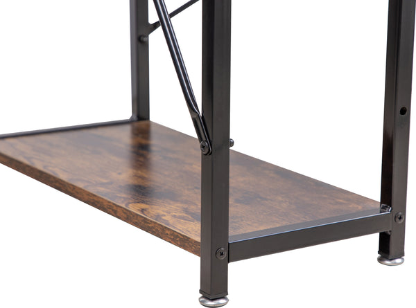 Loft97 SH73/74XX Computer Desk with Shelves - 47-inch Metal Desk with 4-Tier Storage Bookshelves - Functional Desk with Storage, Study Table Desk, Craft Desk, Student Desk, Corner Computer Desk