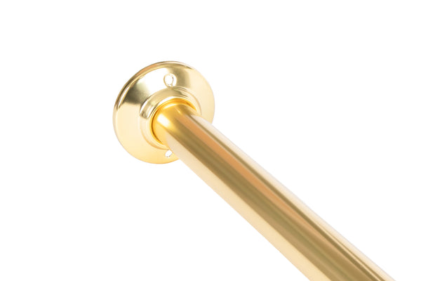 Loft97 VS1GD Rustproof Wall Mounted L-Shaped Corner Rod Vertical Ceiling Support Bar, Gold