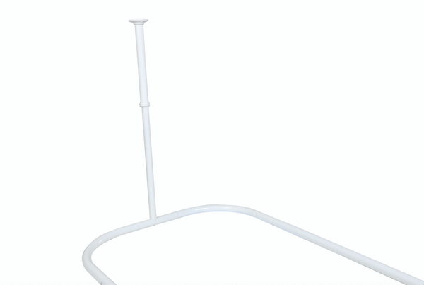 Loft97 HP1XX & HP2XX Rustproof Wall Mounted Aluminum Hoop Shower Rod With Ceiling Support for Clawfoot Tub, 54 Inch Extra Large Size by 26 Inch