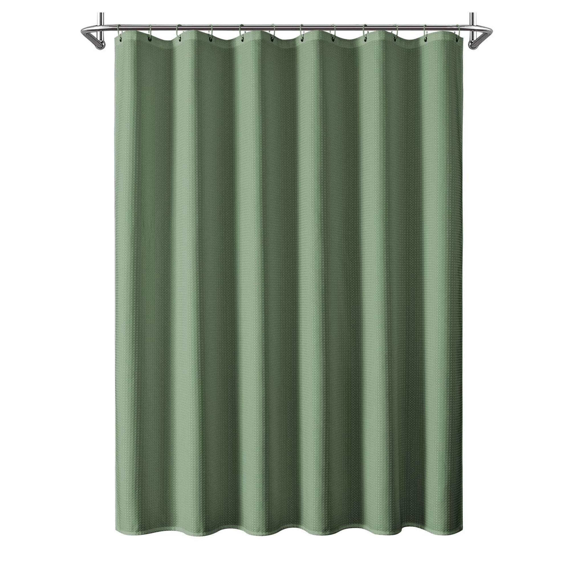 Loft97 BL8XX Waffle Weave Shower Curtain for Bathroom, 120 GSM Weighted Polyester Bath Curtain  (71" W × 79" H)