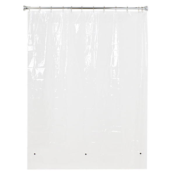 Loft97 BL9XX 3G 72x70inch Clear PEVA Shower Liner - Clear Shower Curtain Liner, PEVA Shower Curtains & Bathroom Curtain Liner, with Stainless Steel Double Shower Hooks