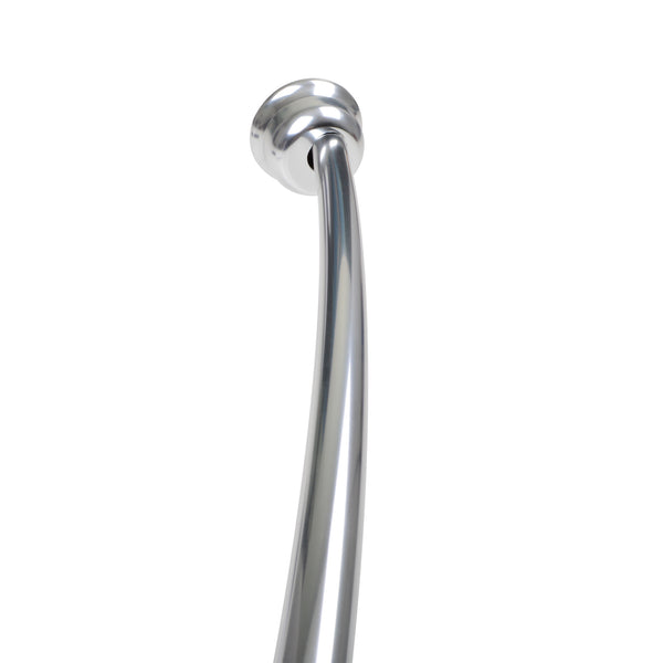 Loft97 CR2XX Aluminum Rustproof Wall Mounted Single Curved Shower Rod, adjustable from 45" to 72" Wide