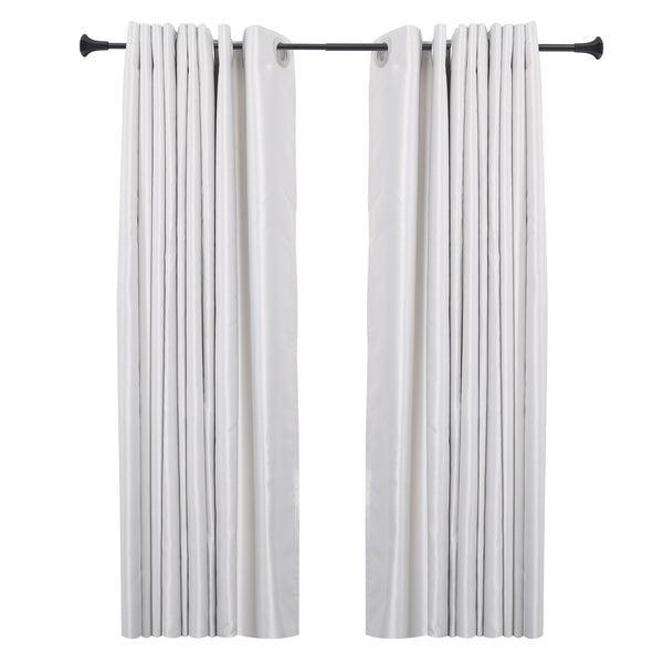 Loft97 D17XX 3/4" Diameter Adjustable Heavy-Duty Decorative Curtain Rod with Ornate Endcaps for Indoor Outdoor Use, Fits Living Room, Bedroom, Kitchen & Patio, Matte Black