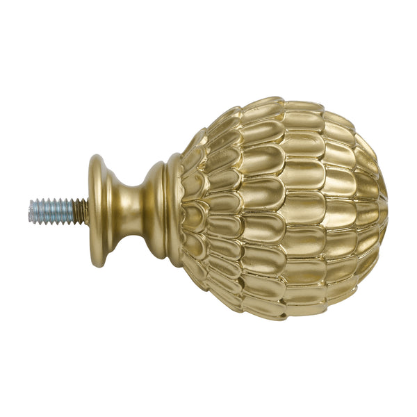 Loft97 D18XX 3/4" Diameter Adjustable Heavy-Duty Decorative Curtain Rod with Ornate Endcaps for Indoor Outdoor Use, Fits Living Room, Bedroom, Kitchen & Patio, Gold