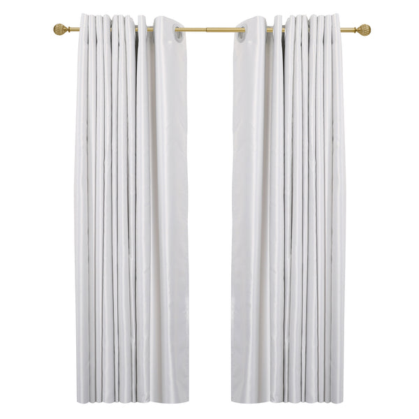Loft97 D18XX 3/4" Diameter Adjustable Heavy-Duty Decorative Curtain Rod with Ornate Endcaps for Indoor Outdoor Use, Fits Living Room, Bedroom, Kitchen & Patio, Gold