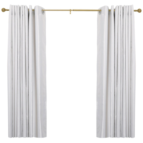 Loft97 D18XX 3/4" Diameter Adjustable Heavy-Duty Decorative Curtain Rod with Ornate Endcaps for Indoor Outdoor Use, Fits Living Room, Bedroom, Kitchen & Patio, Gold