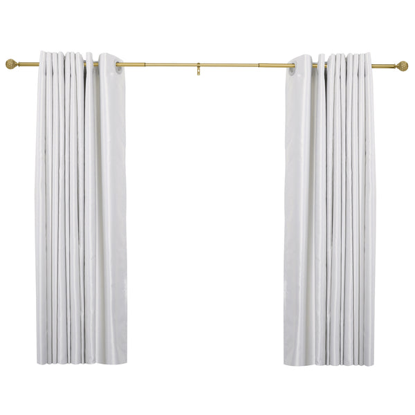 Loft97 D18XX 3/4" Diameter Adjustable Heavy-Duty Decorative Curtain Rod with Ornate Endcaps for Indoor Outdoor Use, Fits Living Room, Bedroom, Kitchen & Patio, Gold