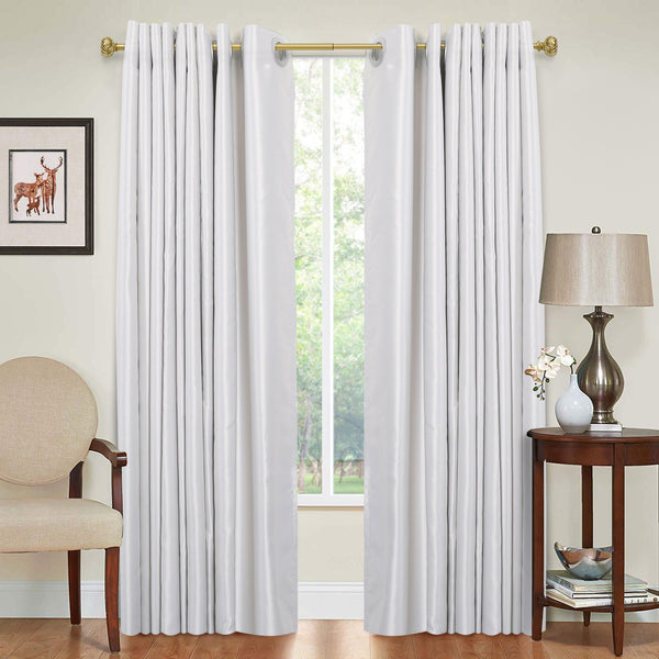 Loft97 D21XX 3/4" Diameter Adjustable Heavy-Duty Decorative Curtain Rod with Ornate Endcaps for Indoor Outdoor Use, Fits Living Room, Bedroom, Kitchen & Patio, Gold