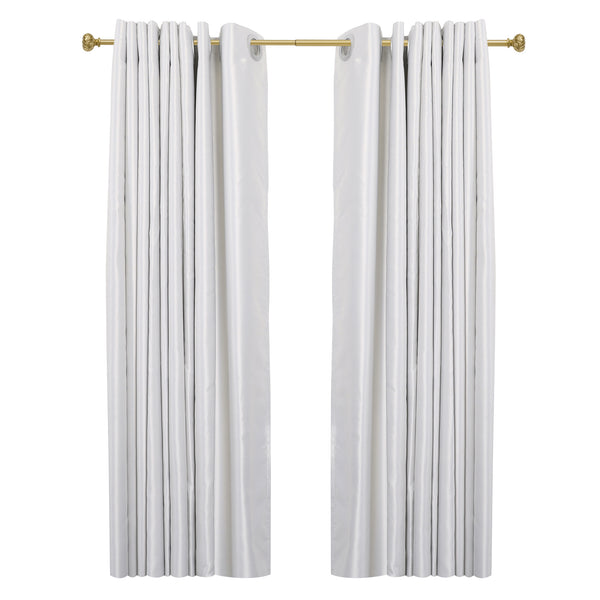 Loft97 D21XX 3/4" Diameter Adjustable Heavy-Duty Decorative Curtain Rod with Ornate Endcaps for Indoor Outdoor Use, Fits Living Room, Bedroom, Kitchen & Patio, Gold