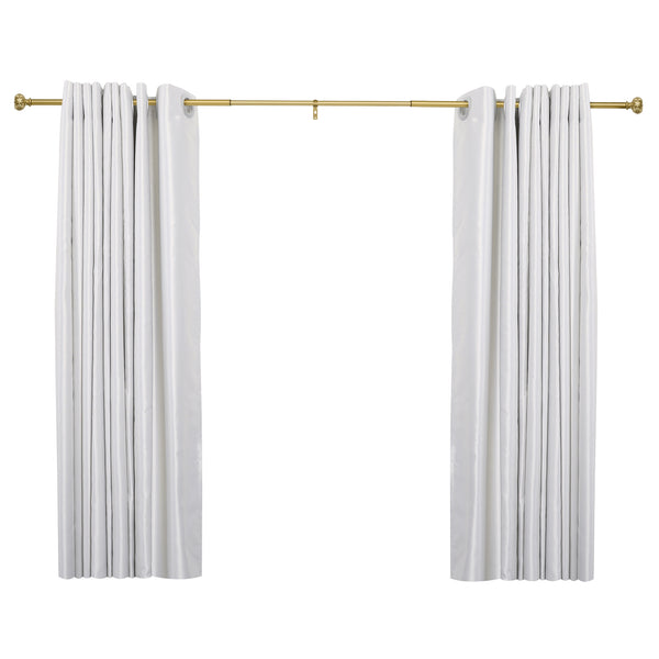 Loft97 D21XX 3/4" Diameter Adjustable Heavy-Duty Decorative Curtain Rod with Ornate Endcaps for Indoor Outdoor Use, Fits Living Room, Bedroom, Kitchen & Patio, Gold