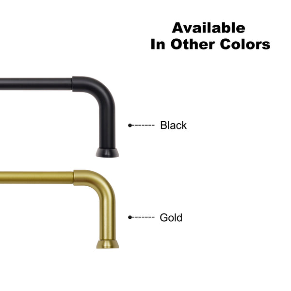 Loft97 D22XX 5/8" Diameter Adjustable Heavy-Duty Decorative Curtain Rod with Ornate Endcaps for Indoor Outdoor Use, Fits Living Room, Bedroom, Kitchen & Patio