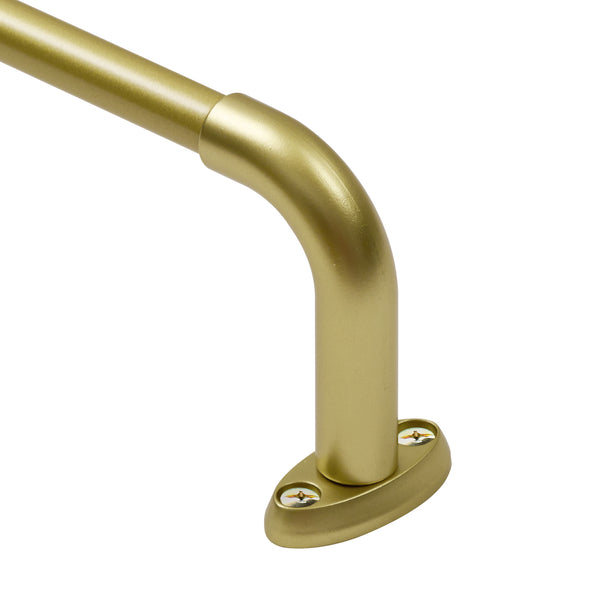 Loft97 D22XX 5/8" Diameter Adjustable Heavy-Duty Decorative Curtain Rod with Ornate Endcaps for Indoor Outdoor Use, Fits Living Room, Bedroom, Kitchen & Patio
