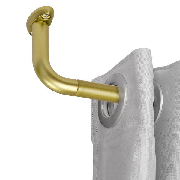 Loft97 D22XX 5/8" Diameter Adjustable Heavy-Duty Decorative Curtain Rod with Ornate Endcaps for Indoor Outdoor Use, Fits Living Room, Bedroom, Kitchen & Patio