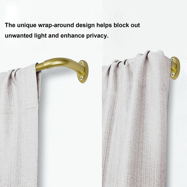 Loft97 D22XX 5/8" Diameter Adjustable Heavy-Duty Decorative Curtain Rod with Ornate Endcaps for Indoor Outdoor Use, Fits Living Room, Bedroom, Kitchen & Patio