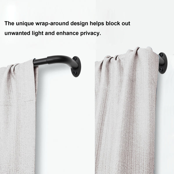 Loft97 D22XX 5/8" Diameter Adjustable Heavy-Duty Decorative Curtain Rod with Ornate Endcaps for Indoor Outdoor Use, Fits Living Room, Bedroom, Kitchen & Patio