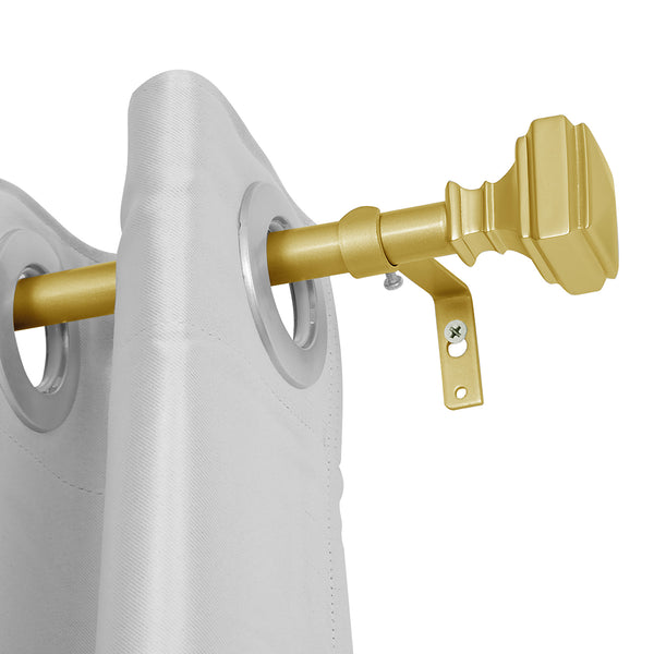 Loft97 D24XX Curtain Rod with Square Finials, Adjustable Length 48-86"