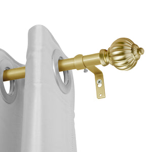 Loft97 D48XX Curtain Rod with Decorative Round Finials, 86-120"