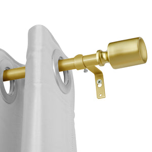 Loft97 D74Z/D74GD Wall Mounted 3/4 Inch Curtain Rod - Curtain Rods For Windows 48 to 86 Inch, Adjustable Drapery Rods, Curtain Rods, Bedroom & Living Room Decorative Curtain Rods, Tapestry Poles, Black & Gold