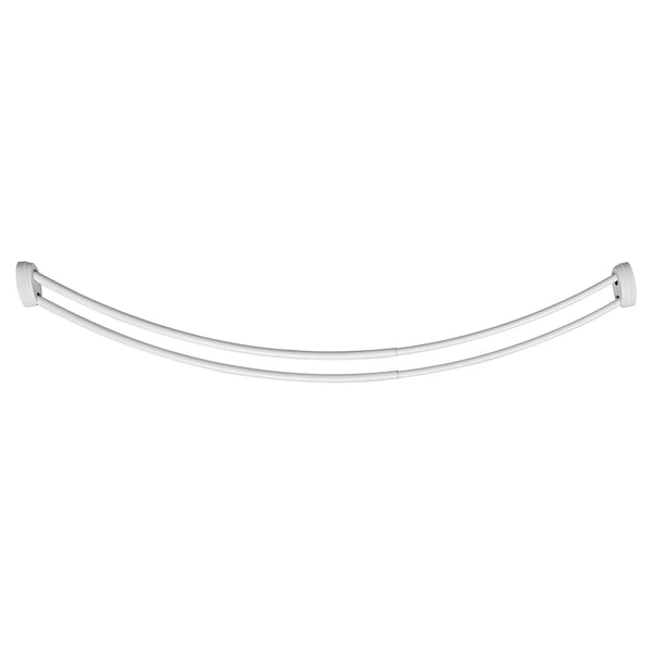 Loft97 Rustproof Aluminum Double Curved Shower Curtain Rod, Adjustable Double Shower Rod from 45" to 72", Expandable, Wall Mounted