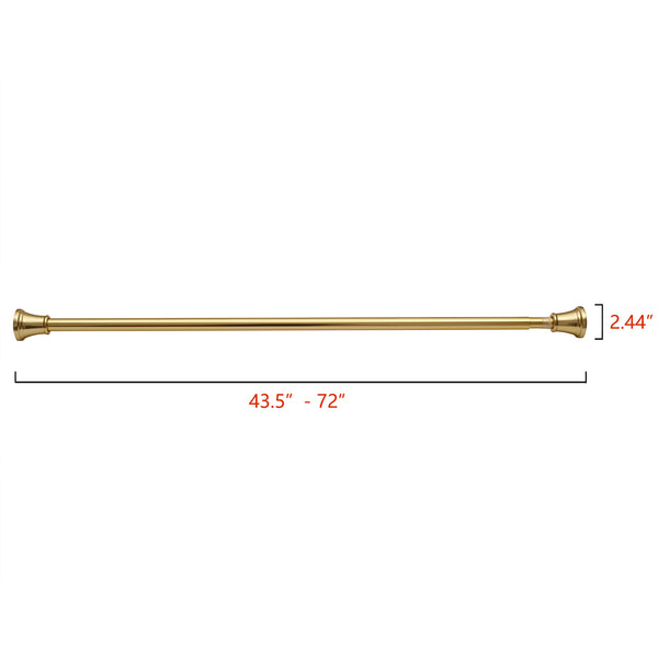 Loft97 F72BN/BK/GD 72" Aluminum Decorative Finial Tension Rod