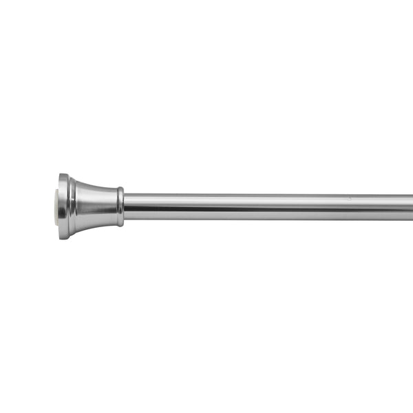 Loft97 F72SS 72" Aluminum Decorative Finial Tension Rod, Chrome