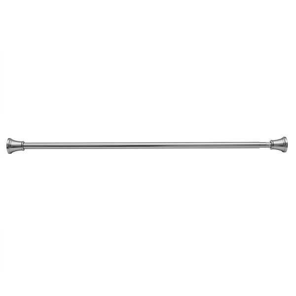 Loft97 F72SS 72" Aluminum Decorative Finial Tension Rod, Chrome