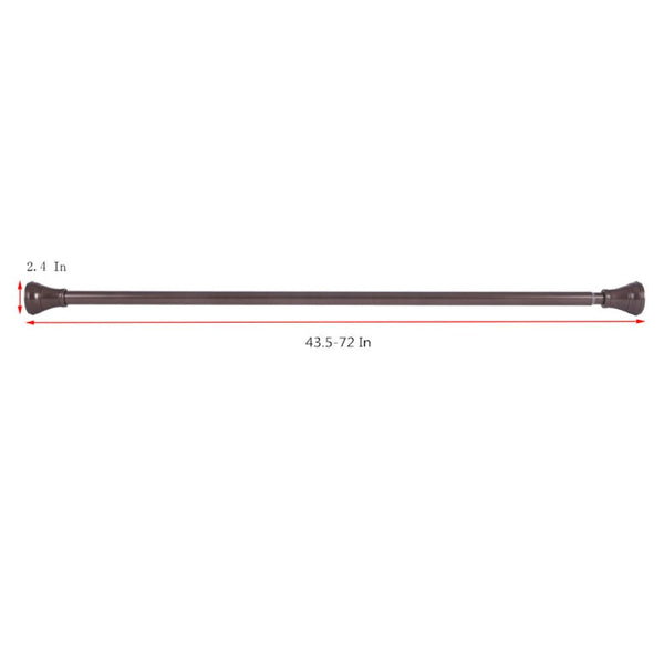 Loft97 FH72XX Adjustable 72-Inch Shower Curtain Tension Rod - Rust-Proof Aluminum with Rubber End Cap, No Drill Installation - Extendable, Ideal for Bathroom, Retractable, Wall-to-Wall - Easy to Hang, Included PEVA Shower liner and shower hooks