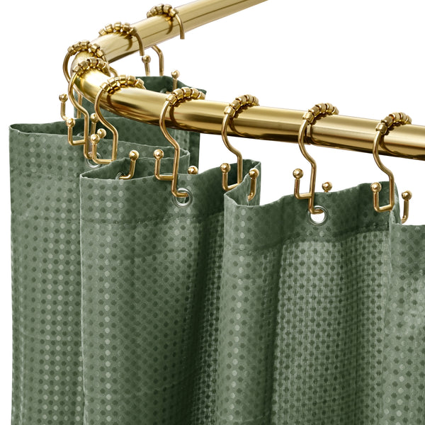 Loft97 LR1XX Wall Mounted Aluminum 68x28in Rustproof L-Shaped Corner Shower Curtain Rod