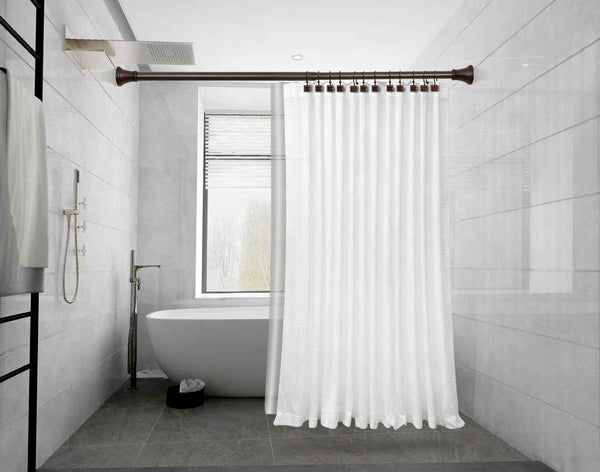 Loft97 HK20XX Shower Hooks - Double Shower Curtain Rings for Bathroom - Rust Resistant Shower Curtain Hooks for Shower Curtain or Liner - Shower Curtain Rings with Crystal Design - Set of 12