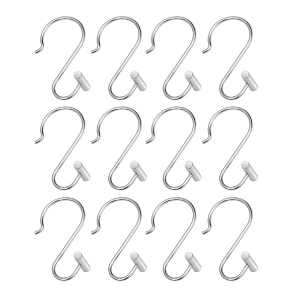 Loft97 HK25XX Shower Rings Hooks, Shower Curtain Rings Hooks for Bathroom, Rust Resistant Shower Curtain Hooks Rings, Set of 12, Chrome/Oil Rubbed Bronze/Brushed Nickel/Matte Black/Gold