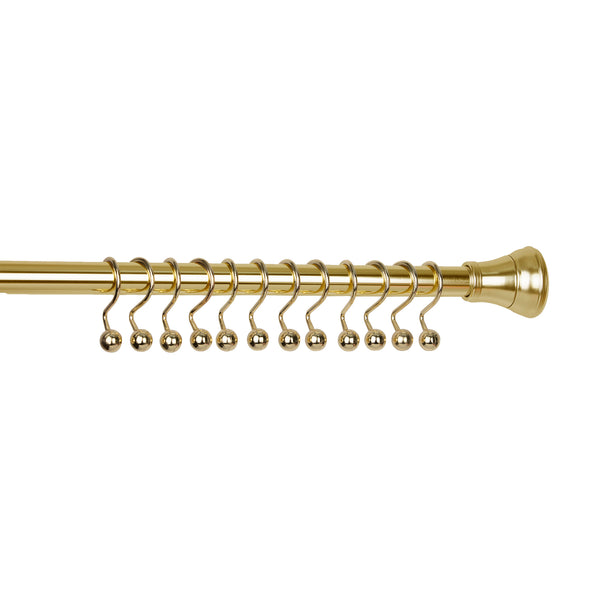 Loft97 HK7XX  Shower Hooks - Shower Curtain Rings for Bathroom - Rust Proof Shower Curtain Hooks for Shower Curtain or Liner - Set of 12 - Chrome/Brushed Nickel/ORB/Black/Gold
