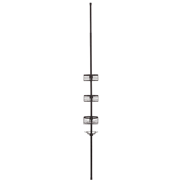 Loft97 PC4XX Rust-Resistant Tension Pole Shower Caddy, 3 Shelves