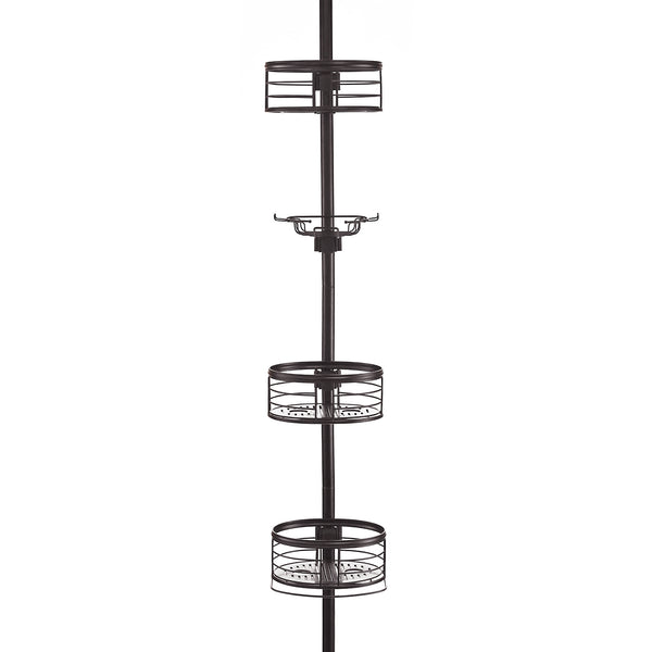 Loft97 PC4XX Rust-Resistant Tension Pole Shower Caddy, 3 Shelves