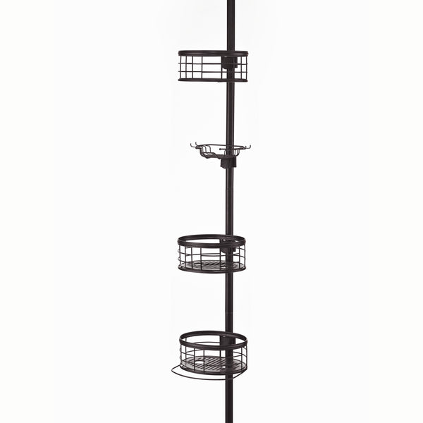 Loft97 PC4XX Rust-Resistant Tension Pole Shower Caddy, 3 Shelves