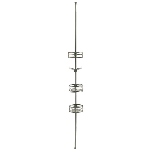 Loft97 PC4XX Rust-Resistant Tension Pole Shower Caddy, 3 Shelves