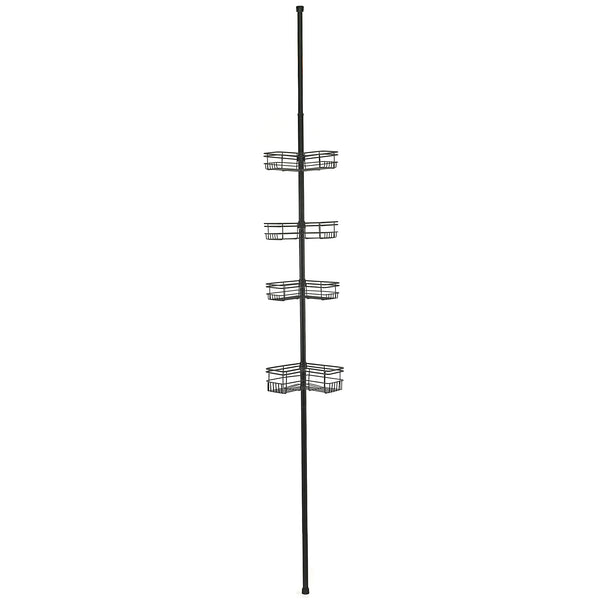 Loft97 PC6XX Rust-Resistant Shower Tension Pole Caddy, 4 Shelves