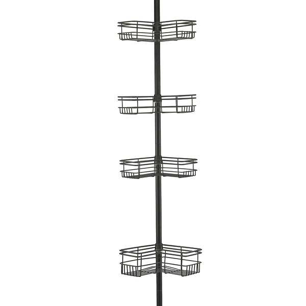 Loft97 PC6XX Rust-Resistant Shower Tension Pole Caddy, 4 Shelves