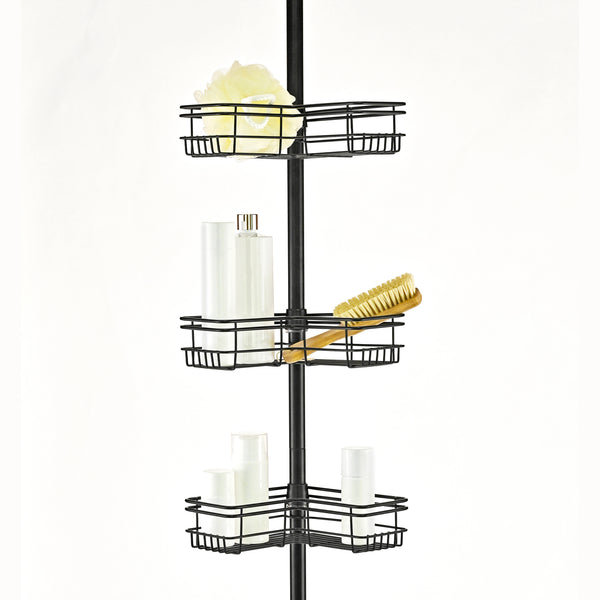 Loft97 PC6XX Rust-Resistant Shower Tension Pole Caddy, 4 Shelves