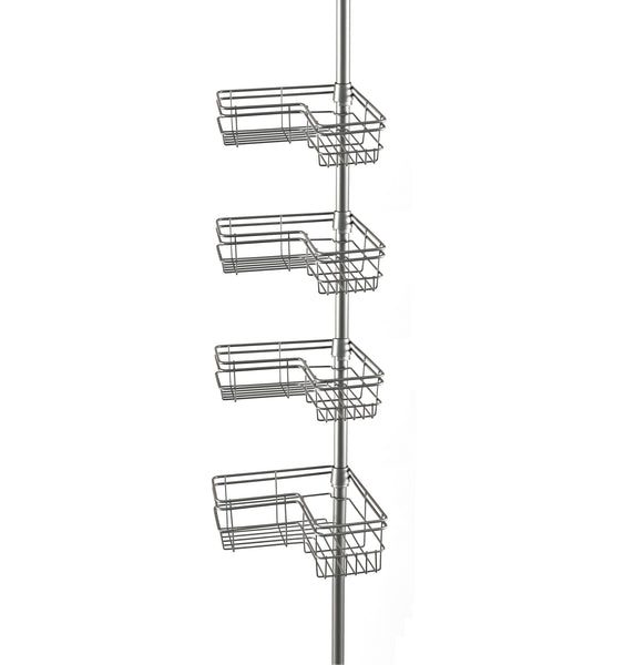 Loft97 PC6XX Rust-Resistant Shower Tension Pole Caddy, 4 Shelves