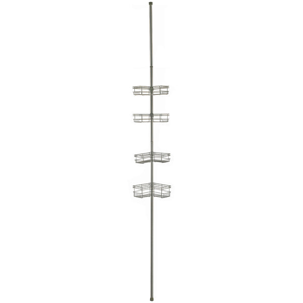 Loft97 PC6XX Rust-Resistant Shower Tension Pole Caddy, 4 Shelves