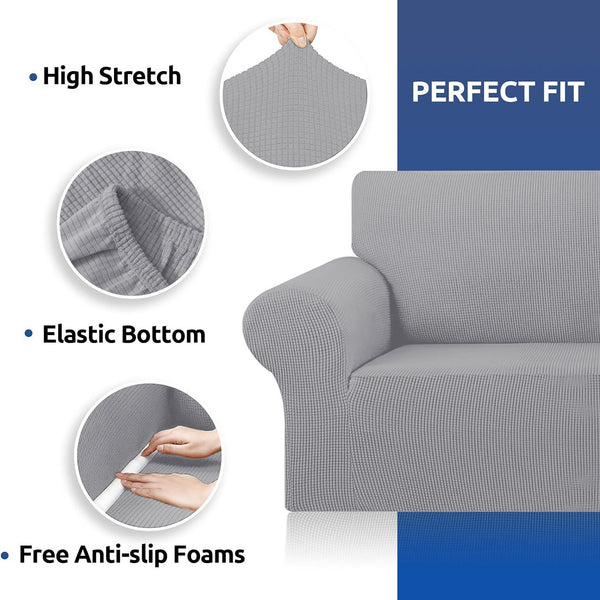 Loft97 SC1XXX Stretch Chair Sofa Slipcover, Sofa Cover Furniture Protector Soft with Non Slip Foam and Elastic Bottom for Kids and Pets, Stretch Jacquard Sofa Slipcover