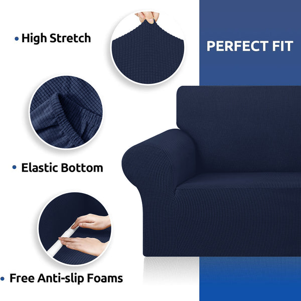 Loft97 SC1XXX Stretch Chair Sofa Slipcover, Sofa Cover Furniture Protector Soft with Non Slip Foam and Elastic Bottom for Kids and Pets, Stretch Jacquard Sofa Slipcover