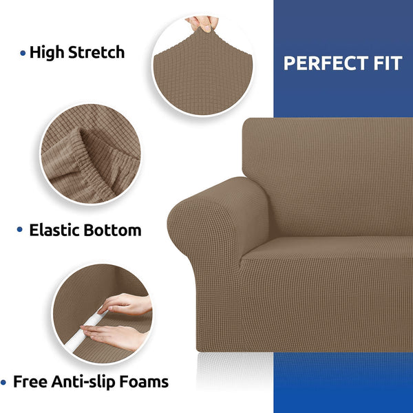 Loft97 SC1XXX Stretch Chair Sofa Slipcover, Sofa Cover Furniture Protector Soft with Non Slip Foam and Elastic Bottom for Kids and Pets, Stretch Jacquard Sofa Slipcover